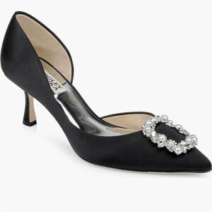 Badgley Mischka Collection Fabia Embellished Pointed Toe Pump 9 NWT $280